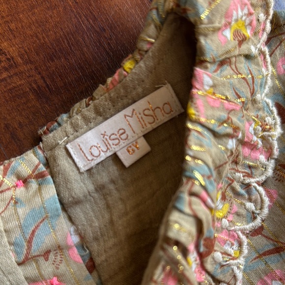 Louise Misha girls Floral Ruffle Long Sleeve Dress - Picture 2 of 7